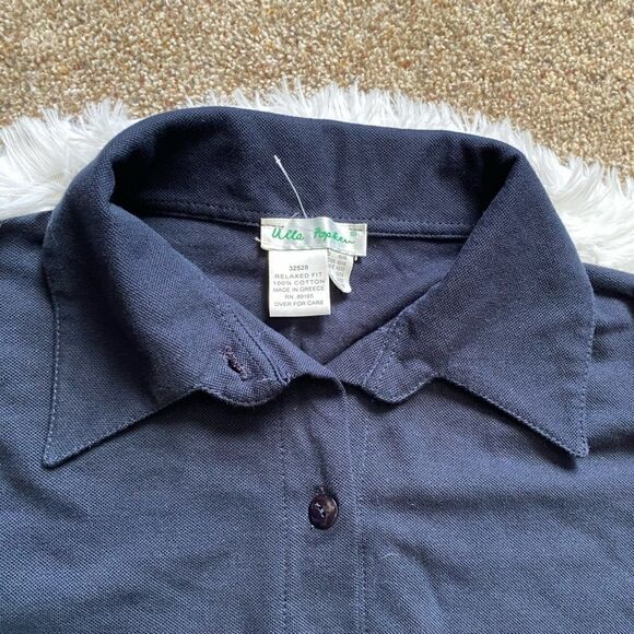 Ulla Popken Top Shacket Button Down Blue Embroidered Umbrella New Womens 16 18 - Picture 5 of 6